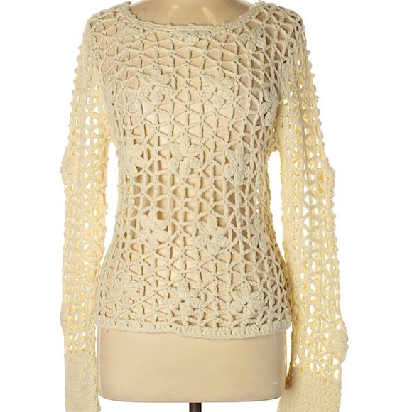 hippie laundry Sweaters - Hippie Laundry cream open knit sweater size l
